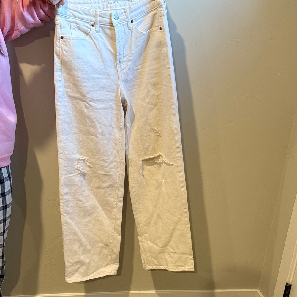 White Distressed Jeans